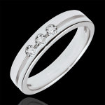 Alliance olympia trilogie - petit modle - or blanc 18 carats