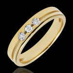 Alliance olympia trilogie - petit modle - or jaune 9 carats