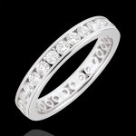Alliance or blanc 18 carats pave - serti rail - 1. 07 carats - tour com