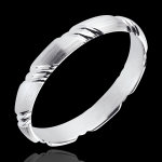 Alliance or blanc 18 carats tress�
