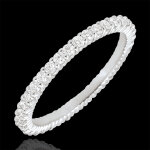 Alliance or blanc 18 carats radieuse - 38 diamants - 0. 57 carat