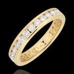 Alliance or jaune 18 carats pavée - serti rail - 1. 07 carats - tour com Alliance or jaune 18 carats pavée - serti rail - 1. 07 carats - tour com