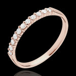 Alliance or rose 18 carats 11 diamants