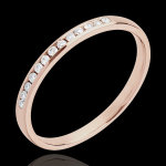 Alliance or rose 18 carats diamant