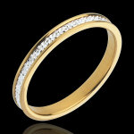 Alliance pandore - or blanc et or jaune 18 carats