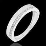 Alliance passion - variation - or blanc 9 carats et diamants