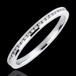 Alliance origine - perles de rose - or blanc 18 carats et diamants
