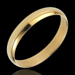 Alliance pure or jaune 18 carats