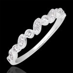 Alliance regard levant - variation - or blanc 18 carats et diamants Alliance regard levant - variation - or blanc 18 carats et diamants