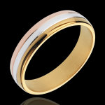 Alliance sage gravitation - trois ors 18 carats Alliance sage gravitation - trois ors 18 carats