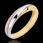Alliance saturne trilogie - 3 ors - trois ors 18 carats Alliance saturne trilogie - 3 ors - trois ors 18 carats