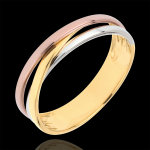 Alliance saturne trilogie variation - 3 ors - trois ors 9 carats
