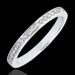 Alliance origine - scintillante - or blanc 18 carats et diamants