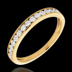 Alliance sertis magiques or jaune 18 carats et diamants