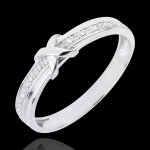 Alliance signe d'amour - or blanc 18 carats diamant