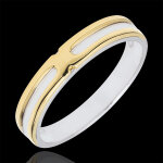 Alliance soltice - deux ors - or blanc et or jaune 18 carats Alliance soltice - deux ors - or blanc et or jaune 18 carats