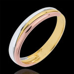 Alliance triya 3 ors - trois ors 18 carats Alliance triya 3 ors - trois ors 18 carats