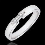 Alliance uni - prcieux or blanc 18 carats et diamants