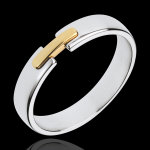 Alliance uni - précieux - or blanc et or jaune 18 carats Alliance uni - précieux - or blanc et or jaune 18 carats