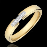 Alliance uni - pr�cieux or jaune 18 carats et diamants