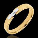 Alliance union d'or - or blanc et or jaune 18 carats