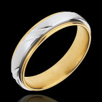 Alliance viking - or blanc et or jaune 18 carats Alliance viking - or blanc et or jaune 18 carats