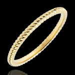 Anneau corde d'or - or jaune 18 carats