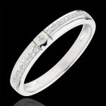 Anneau diamant mille merveilles - or blanc 9 carats