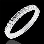 Anneau jardin enchant - tresse - or blanc 9 carats