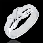 Anneau signe or blanc 9 carats