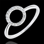 Bague abondance - attitude - or blanc 9 carats et diamants