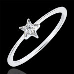 Bague abondance - mon etoile - or blanc 18 carats et diamant