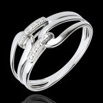 Bague agrafe - or blanc 18 carats