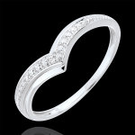 Bague ailes précieuses or blanc 18 carats Bague ailes précieuses or blanc 18 carats