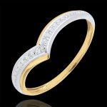 Bague ailes précieuses - or blanc et or jaune 18 carats Bague ailes précieuses - or blanc et or jaune 18 carats
