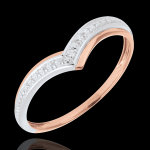 Bague ailes précieuses - or blanc et or rose 18 carats Bague ailes précieuses - or blanc et or rose 18 carats