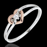 Bague mon amour - diamant - or blanc et or rose 18 carats Bague mon amour - diamant - or blanc et or rose 18 carats