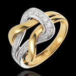 Bague amour eternel - or blanc et or jaune 18 carats Bague amour eternel - or blanc et or jaune 18 carats