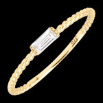 Bague arwen � or jaune 9 carats et diamant synth�tique