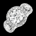Bague aurlia - or blanc 9 carats recycl et diamants de synthse