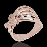 Bague balade imaginaire - camouflage - or rose 18 carats Bague balade imaginaire - camouflage - or rose 18 carats