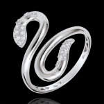 Bague balade imaginaire - serpent d'amour - or blanc 18 carats et diaman