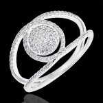 Bague baladine - or blanc 18 carats et diamants Bague baladine - or blanc 18 carats et diamants