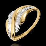 Bague caresse du d�sert - or blanc et or jaune 18 carats