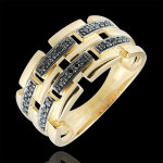 Bague clair obscur - chemin secret - or jaune - grand modèle 18 carats Bague clair obscur - chemin secret - or jaune - grand modèle 18 carats