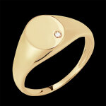 Bague clair obscur - chevalire achille - or jaune 18 carats et diamant