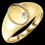 Bague clair obscur - chevalire auguste - or jaune 18 carats et diamant