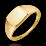 Bague clair obscur - chevalire ene - or jaune 9 carats