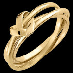 Bague coeur pliage 3 anneaux - or jaune 9 carats