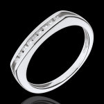 Bague compromis - or blanc 18 carats Bague compromis - or blanc 18 carats